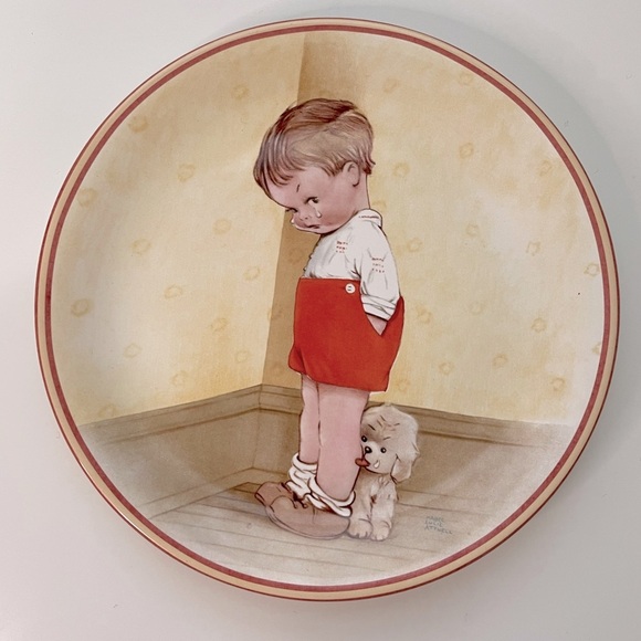 1988 Davenport Collector Plate Thank God For Fido By Mabel Lucie Attwell #6948B - Picture 3 of 5